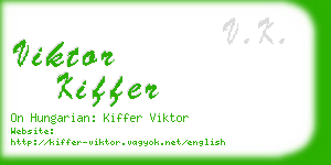 viktor kiffer business card